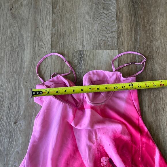 WHITE FOX Women's In The Back Of My Mind Mini Dress Size M In Blush Bloom - Picture 9 of 14